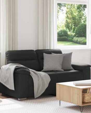 Personers Sofa Sort 160x81x84 Kunstlæder