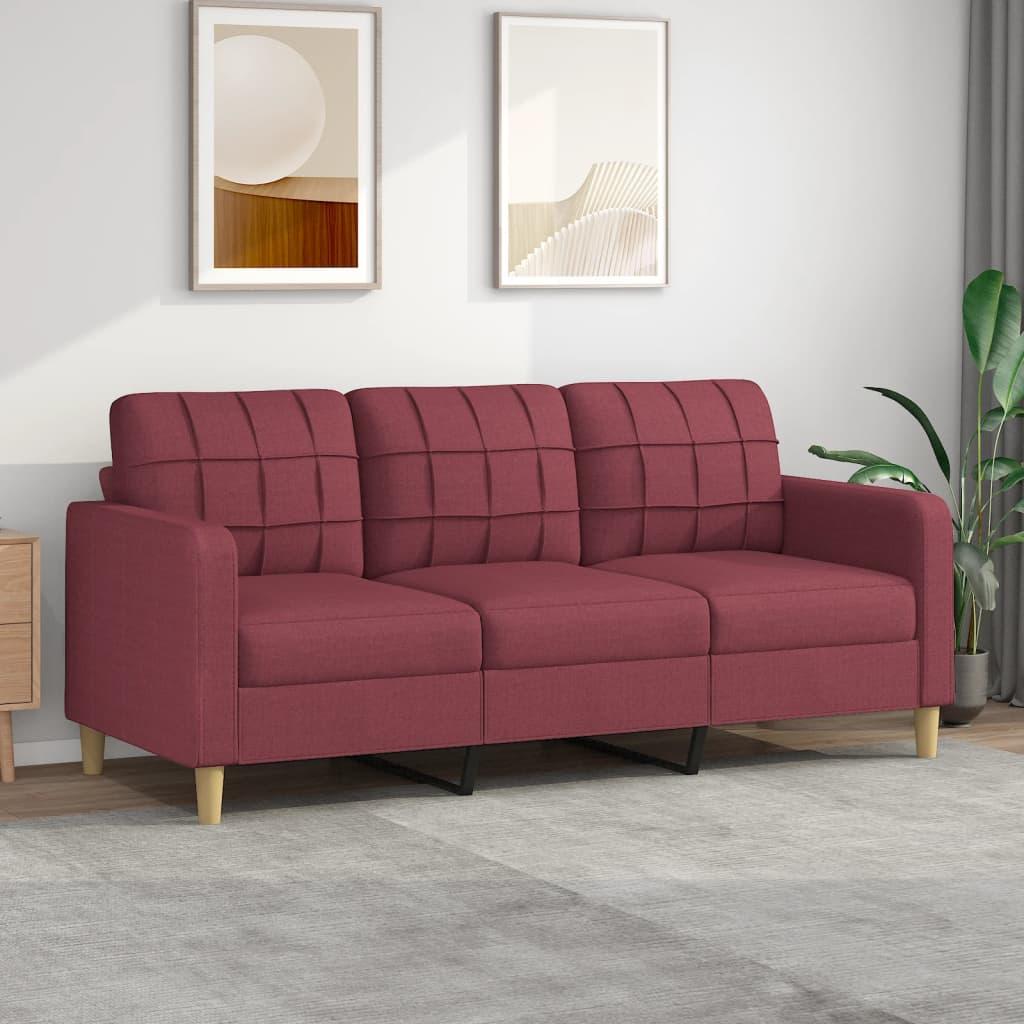 Personers Sofa Stof 180 Vinrød