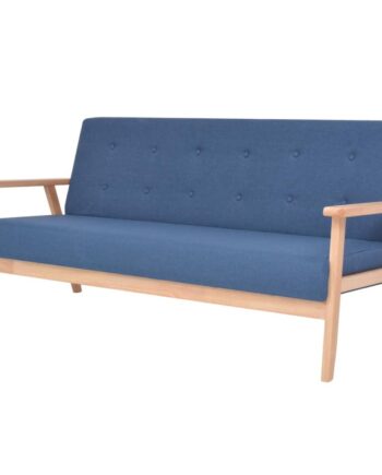 Personers Sofa Stof Blå Træstel