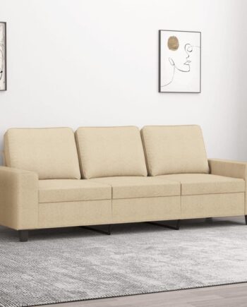 Personers Sofa Stof Cremefarvet Sædebredde 180
