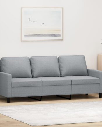 Personers Sofa Stof Lysegrå Sædebredde 180
