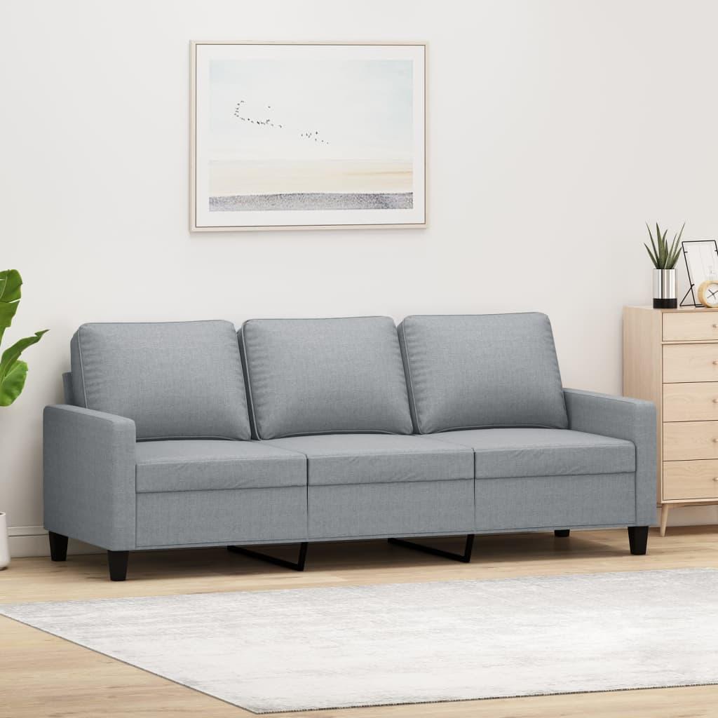 Personers Sofa Stof Lysegrå Sædebredde 180