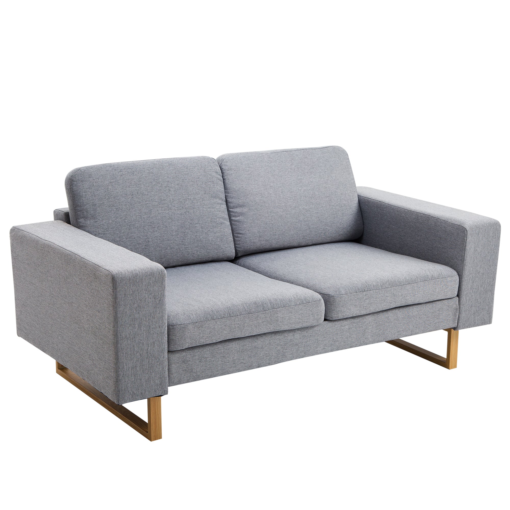 Personers Sofa Stofsofa Hjørnesofa Polstret Sofa Siddemøbler Armlæn Træ Lysegrå 145