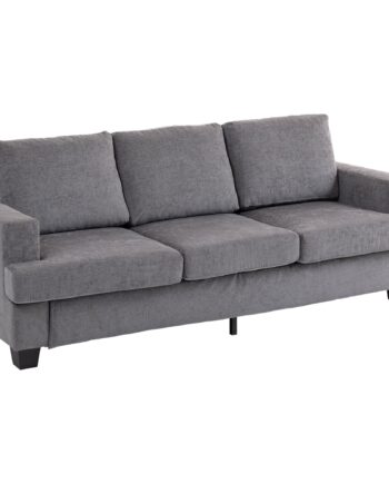 Personers Sofa Stuesofa Til Personer Stofbetræk Stålstel Polstret Sofa Grå