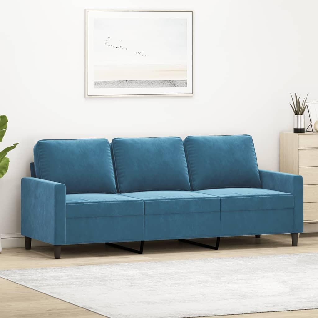 Personers Sofa Velour Blå 198