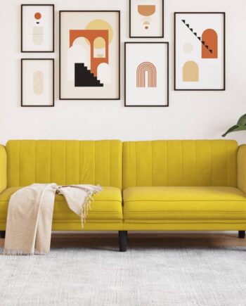 Personers Sofa Velour Gul