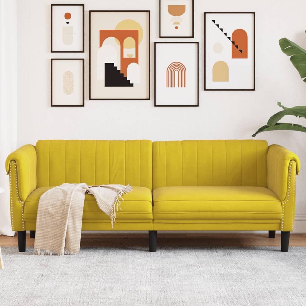Personers Sofa Velour Gul