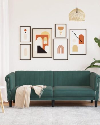 Personers Sofa Velour Mørkegrøn