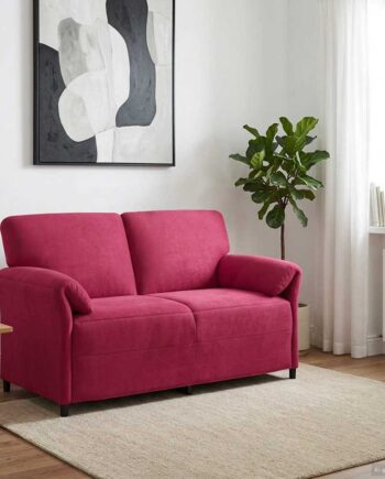 Personers Sofa Vinrød 158 Fløjl