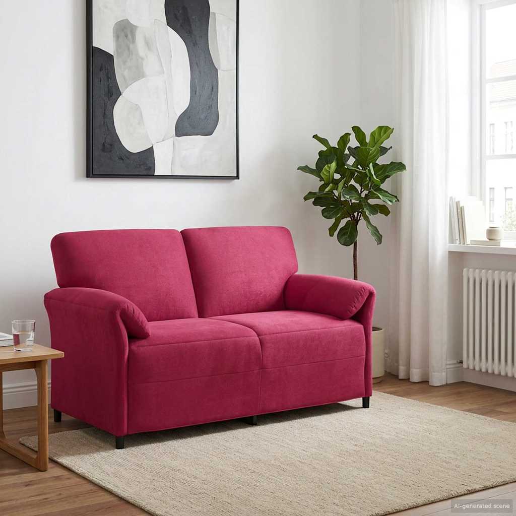 Personers Sofa Vinrød 158 Fløjl
