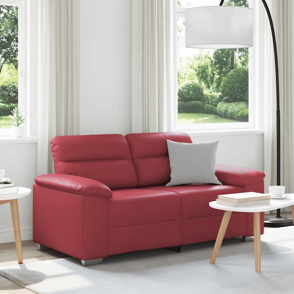 Personers Sofa Vinrød 160x81x84 Kunstlæder