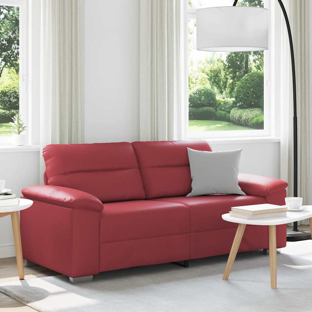 Personers Sofa Vinrød 180x81x84 Kunstlæder