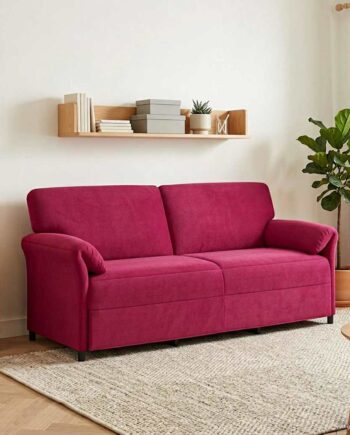 Personers Sofa Vinrød 198 Fløjl