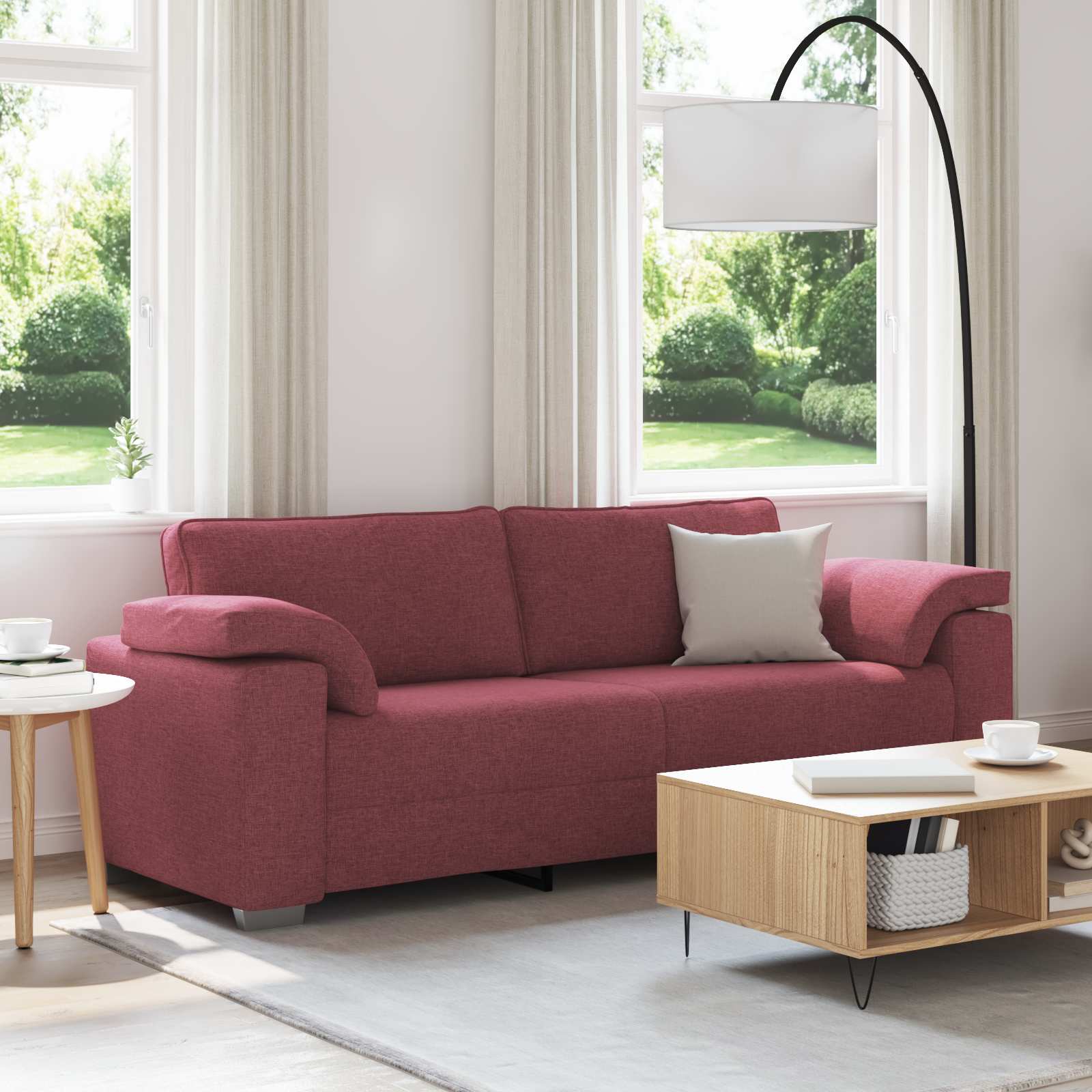 Personers Sofa Vinrød 220 Stof