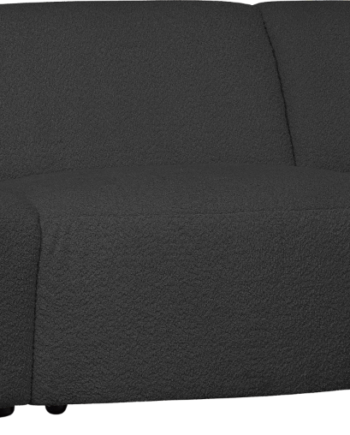 Personers Sofa Woood Coco Højrevendt Mørkegrå Uldboucl Chaiselong
