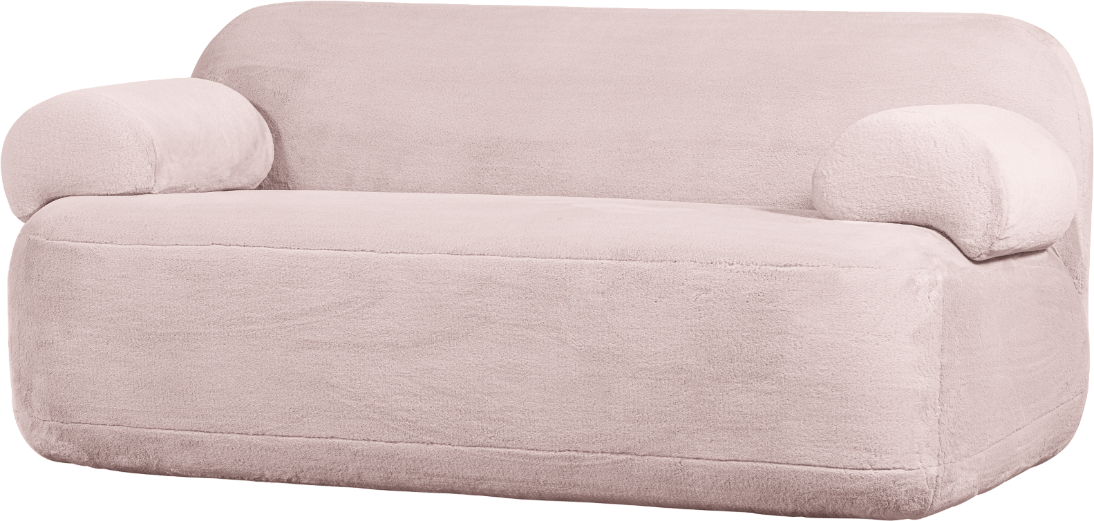 Personers Sofa Woood Jolie Lys Rosa Polyester 183x95x80