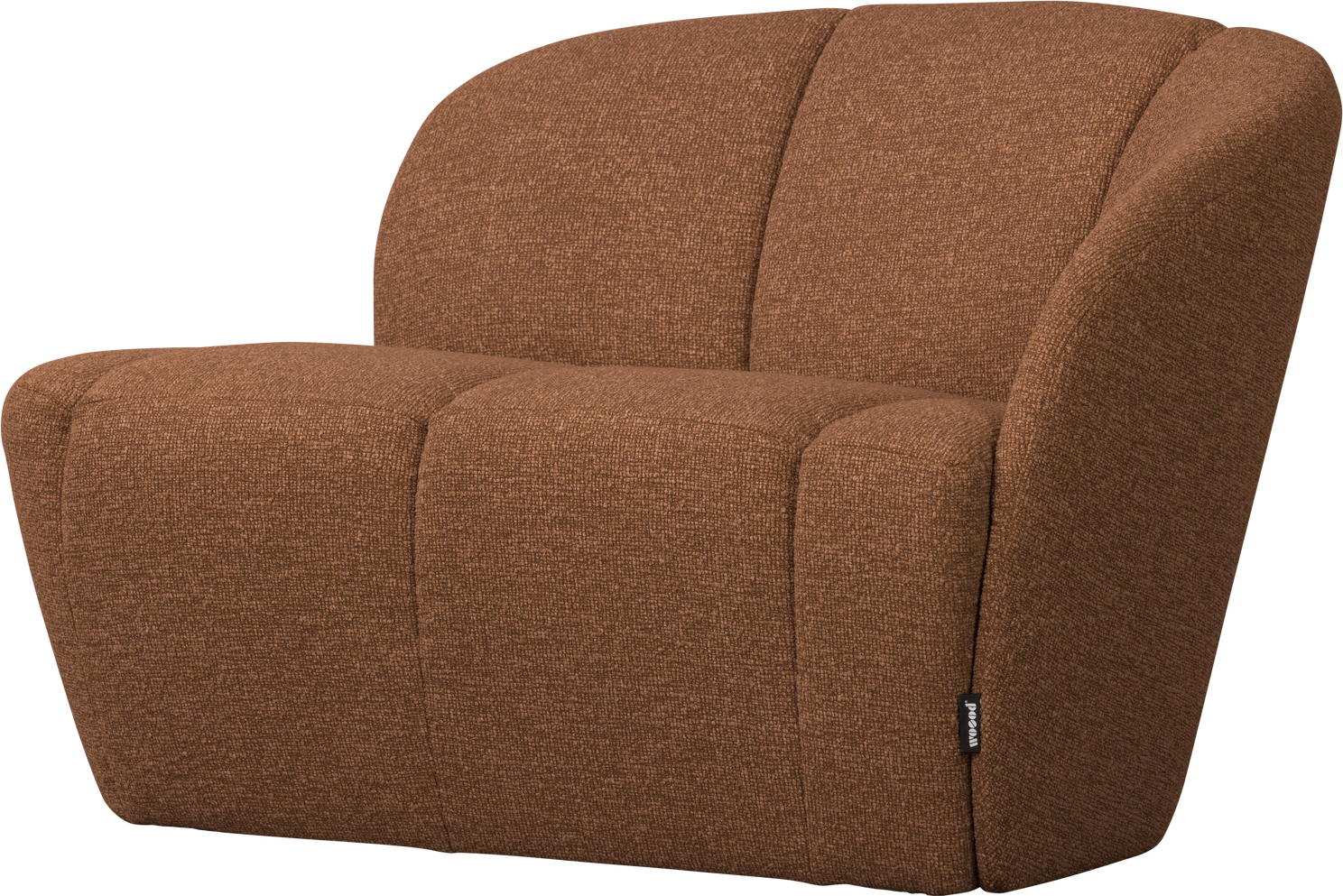 Personers Sofa Woood Mojo Boucl Rustbrun 100 Polyester B112 Justerbare Armlæn Højre