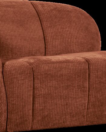 Personers Sofa Woood Mojo Rustbrun Ribstof Fløjlsagtig Jacquard Venstre B112
