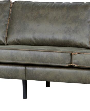 Personers Sofa Woood Rodeo Armygrøn Ecoleather 277 Metalben