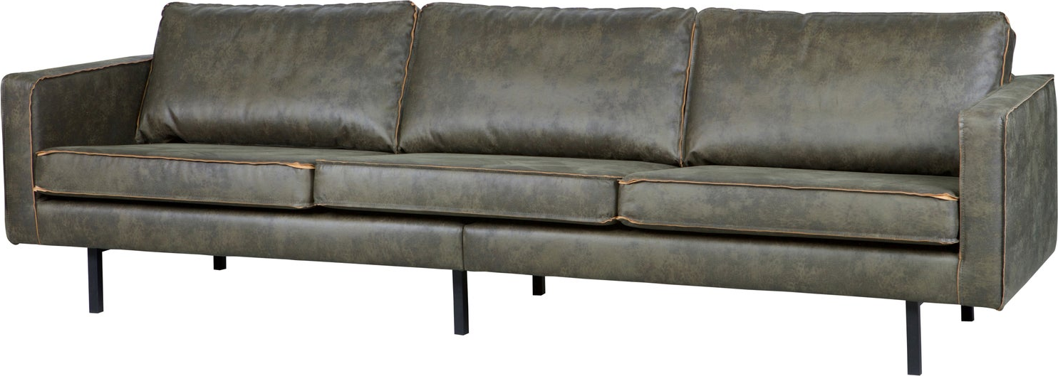 Personers Sofa Woood Rodeo Armygrøn Ecoleather 277 Metalben