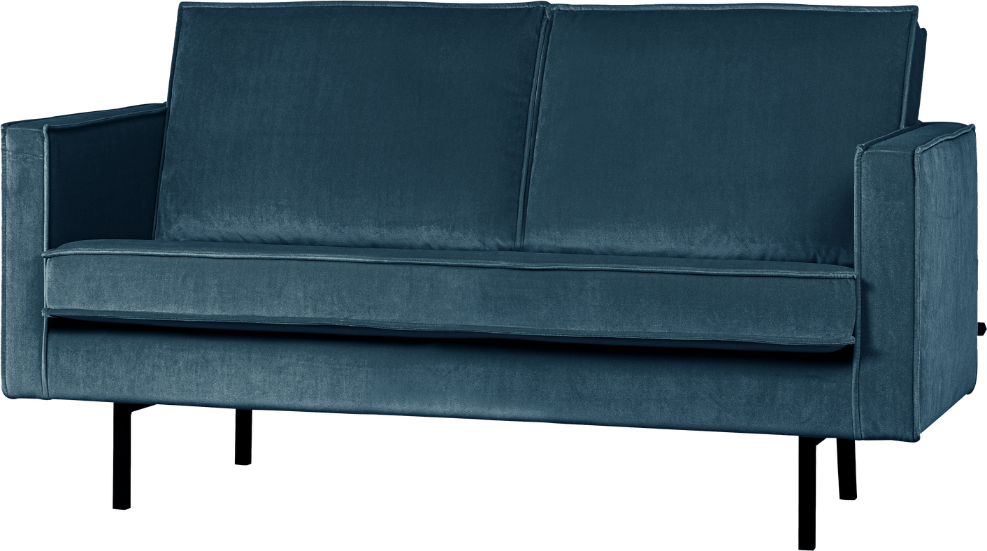 Personers Sofa Woood Rodeo Blå Velour 100 Polyester Martindale 100 000 H85xb150xd86