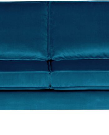 Personers Sofa Woood Rodeo Blå Velour 190x86 Fast Skum   Zigzagfjedre