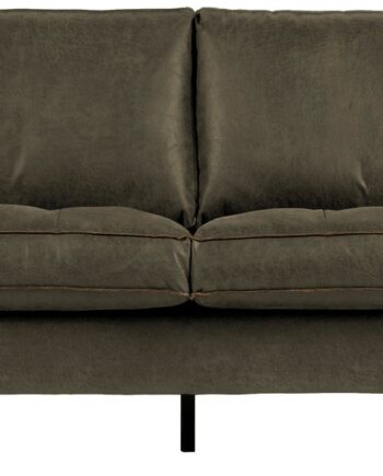 Personers Sofa Woood Rodeo Classic Army Ecoleather Kunstlæder Quiltede Siddehynder Metalben