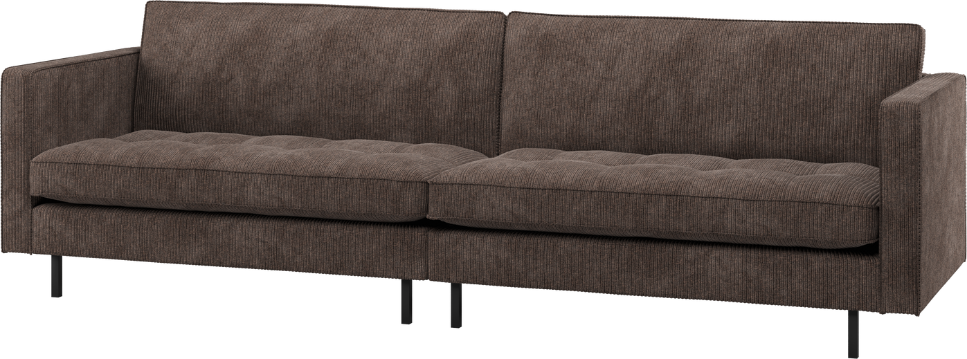 Personers Sofa Woood Rodeo Classic Brun Kordfløjl Ribstof Fast Komfort 275