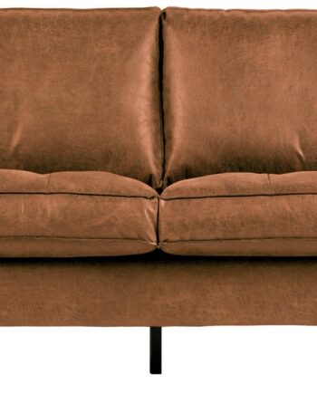 Personers Sofa Woood Rodeo Classic Cognac Genbrugslæder Quiltet Sæde B230