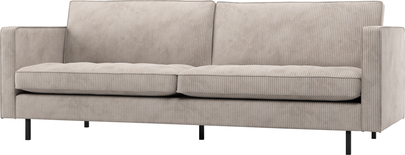 Personers Sofa Woood Rodeo Classic Ecru Ribstof Quiltet Sæde H83xb230xd88