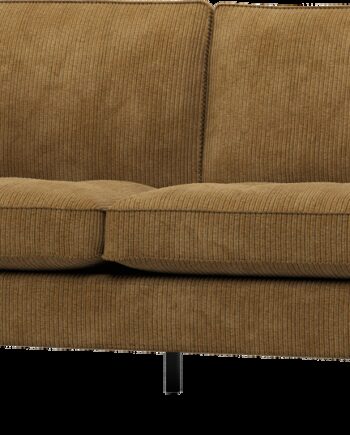Personers Sofa Woood Rodeo Classic Honninggul Jacquardvævet Ribstof Faste Hynder Høje Ben