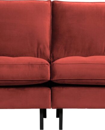 Personers Sofa Woood Rodeo Classic Kastanjebrun Velour 275 Fast Siddekomfort Quiltede Hynder