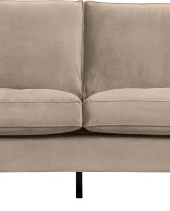 Personers Sofa Woood Rodeo Classic Khaki Velour 230 Quiltede Sædehynder Høj Benramme Skum Zigzag Fjedre