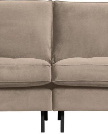 Personers Sofa Woood Rodeo Classic Khaki Velour 275 Quiltede Sædehynder Fast Siddekomfort