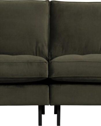 Personers Sofa Woood Rodeo Classic Mørkegrøn Jarra Fløjl 275 Velour Quiltede Sæder Faste Hynder