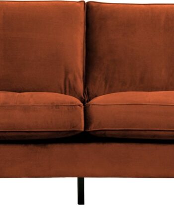 Personers Sofa Woood Rodeo Classic Rustfarvet Velour Quiltede Sædehynder Fast Siddekomfort