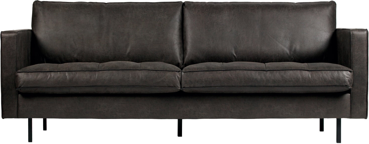 Personers Sofa Woood Rodeo Classic Sort Ecolæder Quiltede Siddepuder 230