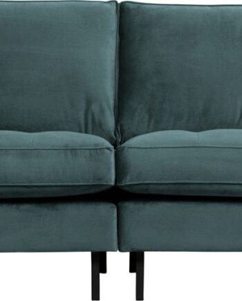 Personers Sofa Woood Rodeo Classic Teal Jarra Velour Fast Siddekomfort Høje Ben