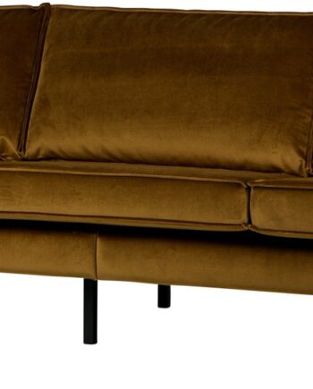 Personers Sofa Woood Rodeo Honninggul Velour Fløjl 277 Moderne Med Høje Metalben