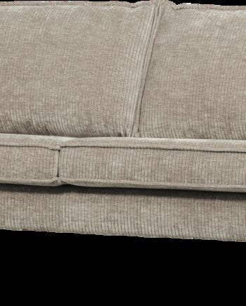 Personers Sofa Woood Rodeo Jacquardvævet Ribstof Mørk Sand 100 Polyester Faste Sæder Metalben