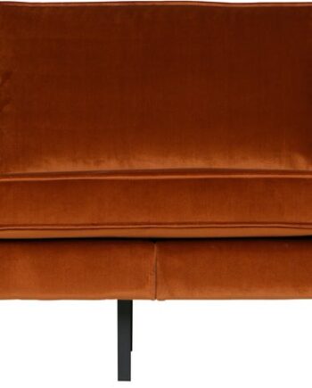 Personers Sofa Woood Rodeo Jarra Velour Rust 277 Metalben Fast Siddekomfort