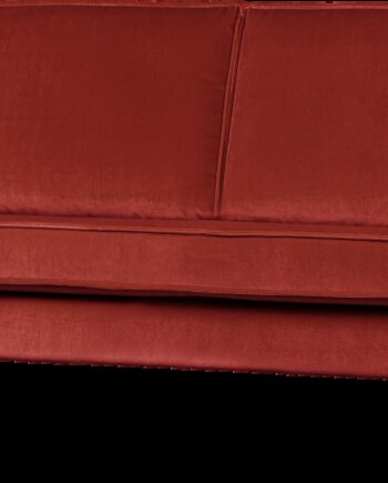 Personers Sofa Woood Rodeo Kastanjebrun Velour Fast Siddekomfort Slankt Højt Stel Fsc Certificeret