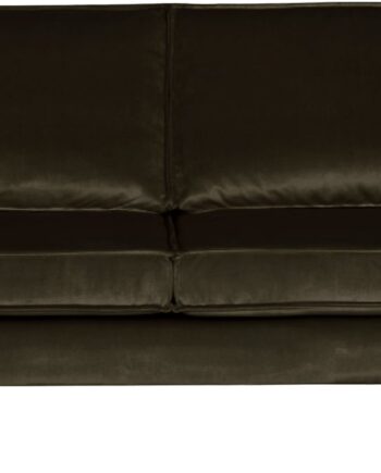 Personers Sofa Woood Rodeo Mørkegrøn Velour Metalben Faste Hynder