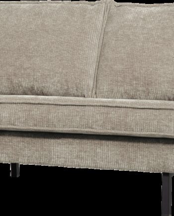 Personers Sofa Woood Rodeo Ribstrikket Stof 100 Polyester Mørk Sand 150