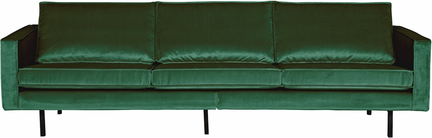 Personers Sofa Woood Rodeo Skovgrøn Fyldig Jarra Velour 277 Høj Metalben Fast Siddekomfort Martindale 100000