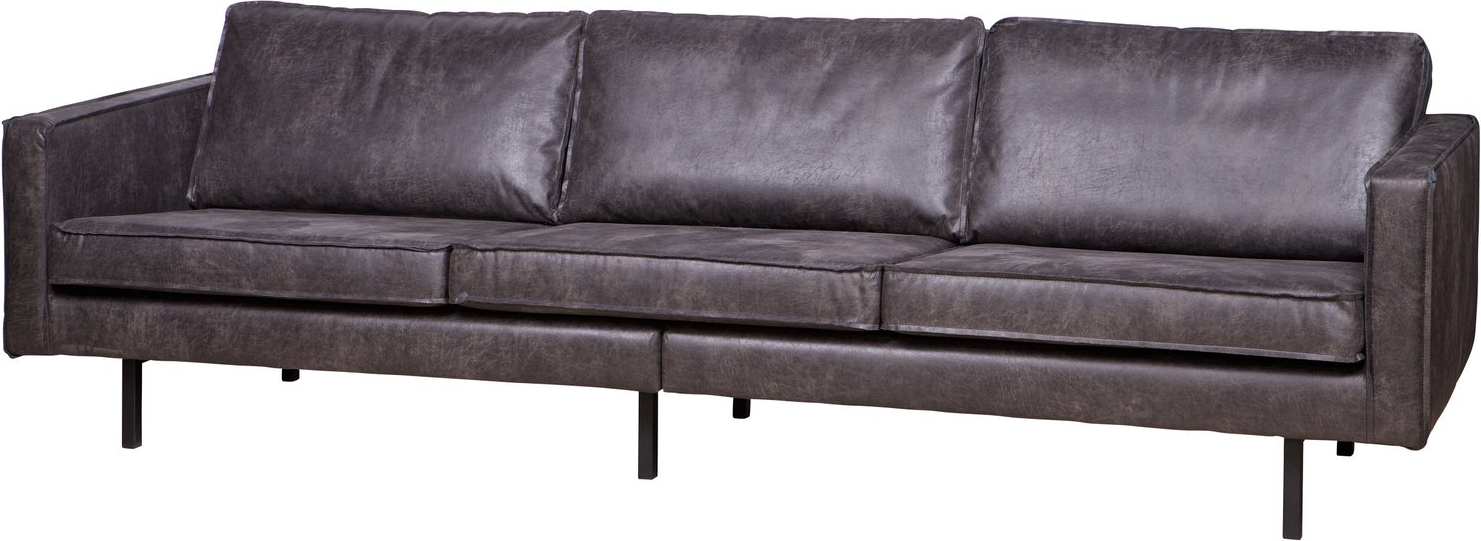 Personers Sofa Woood Rodeo Sort Ecoleather Læderlook Høje Ben Rummelig 277