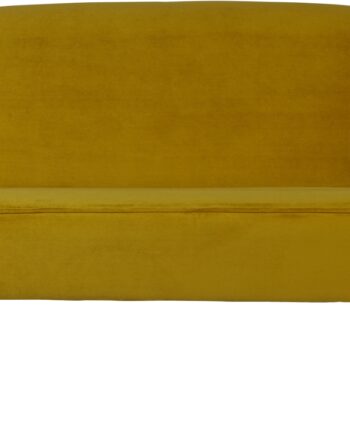 Personers Sofa Woood Sara Jarra Fløjl Gul 110x72x73
