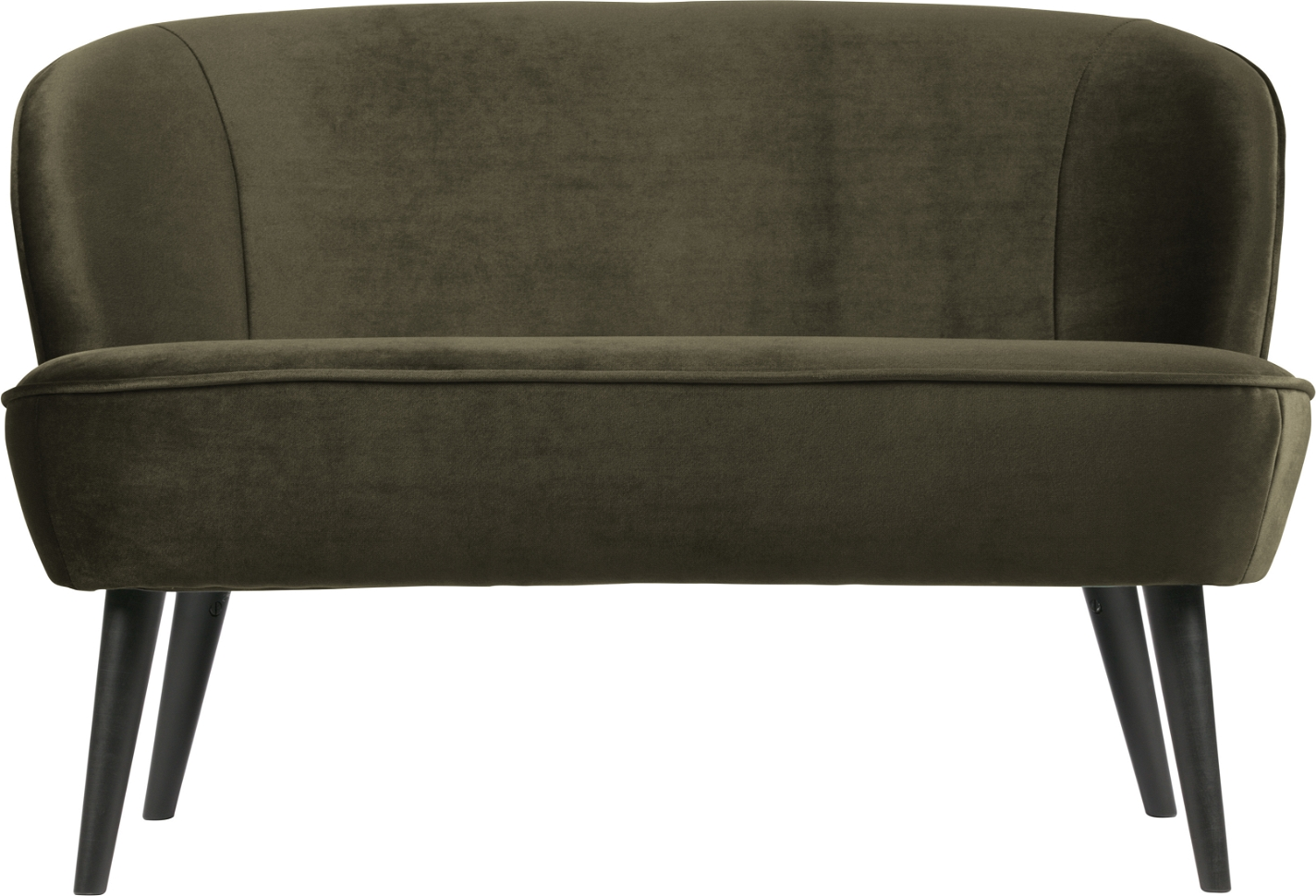 Personers Sofa Woood Sara Mørkegrøn Fløjl 110x72x73