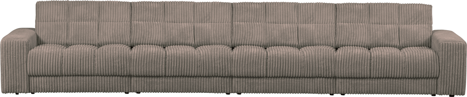 Personers Sofa Woood Second Date Mudderfarvet Fløjl L406x99x78