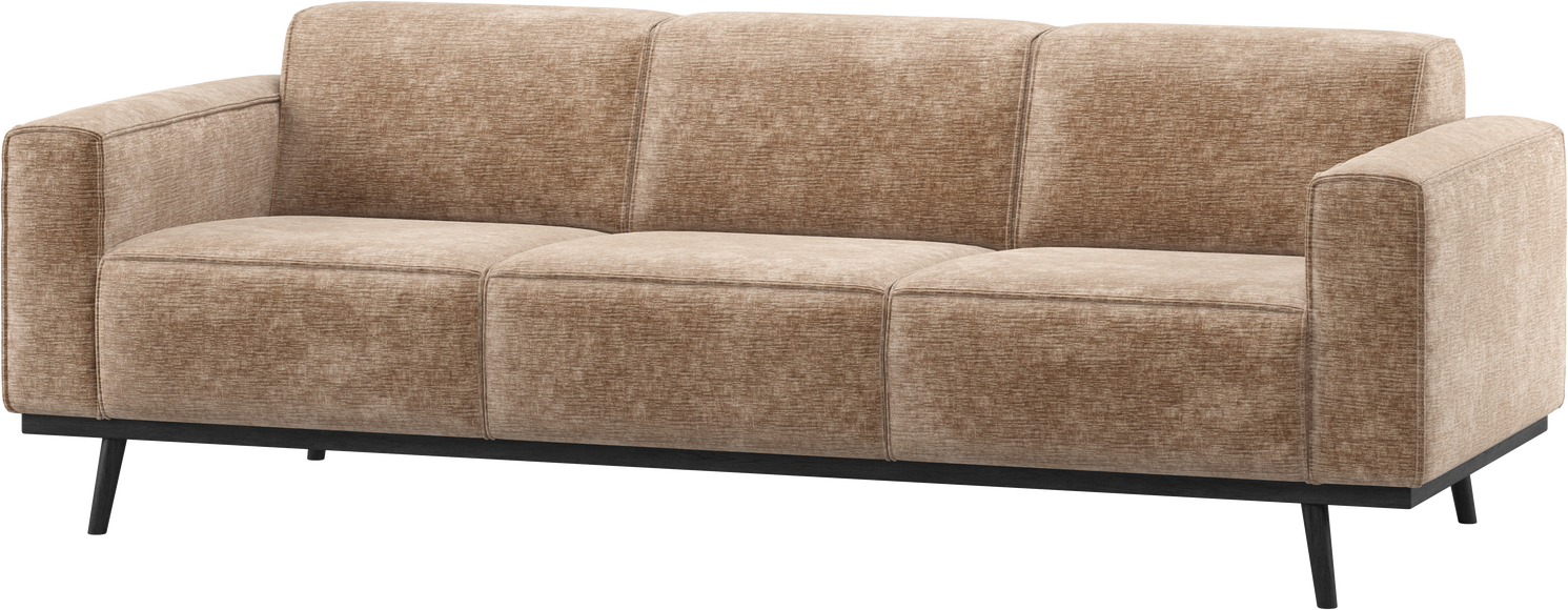Personers Sofa Woood Statement 230 Taupe Chenillevelour 100 Polyester